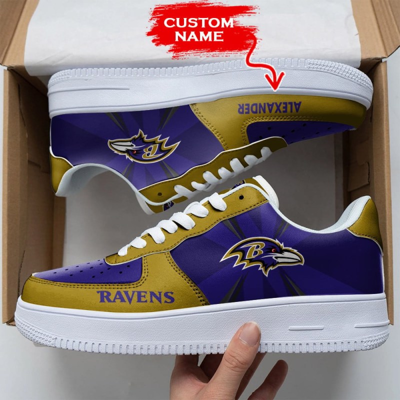 NFL Baltimore Ravens Custom Air Force 1 Sneakers
