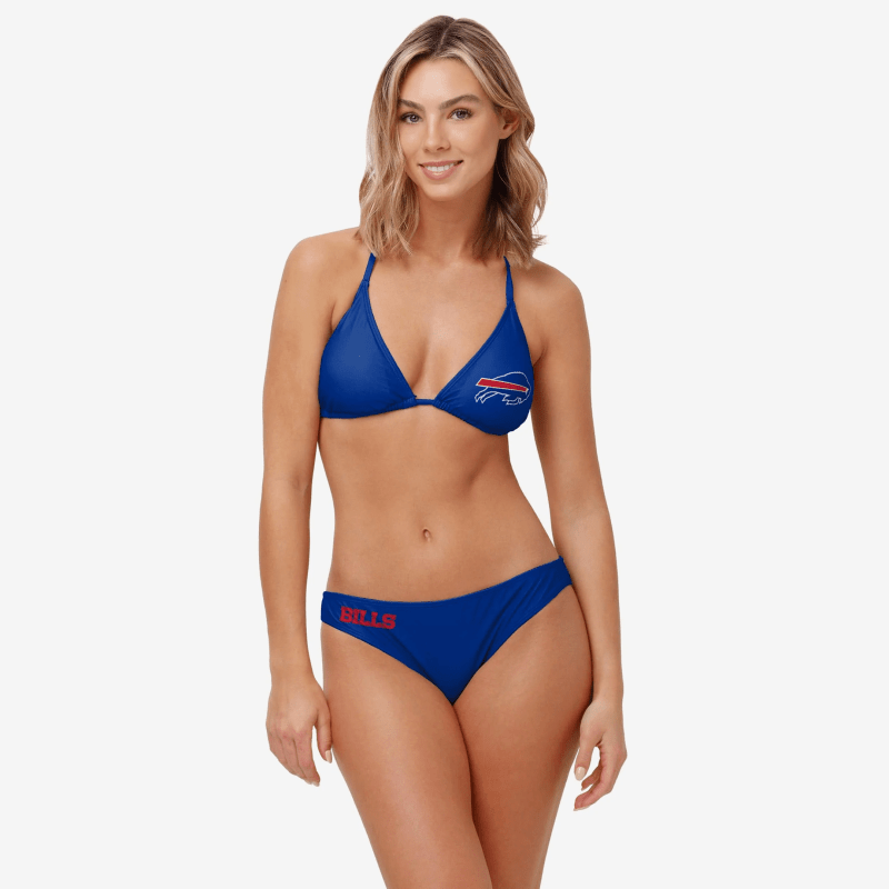Buffalo Bills Women's Solid Logo Bikini Close Up