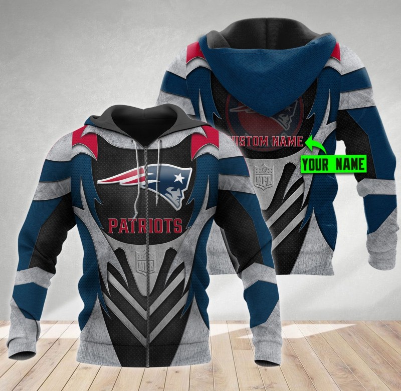 New England Patriots Personalized Ugly Christmas Sweater - Back View