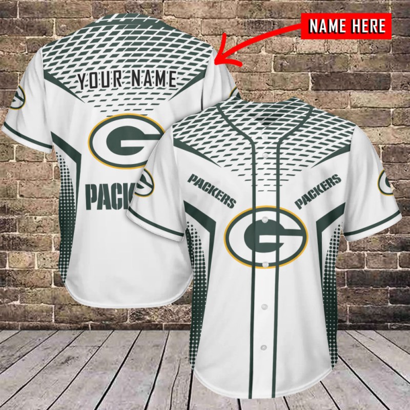 Green Bay Packers Personalized Baseball Jersey