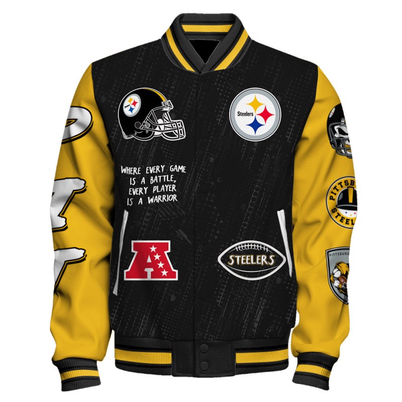 Pittsburgh Steelers Unisex Athletic Legacy Varsity Jacket