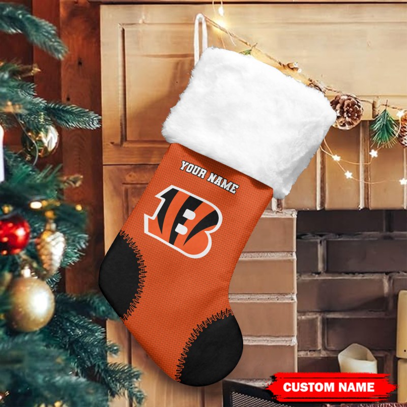 Cincinnati Bengals Personalized Christmas Socks