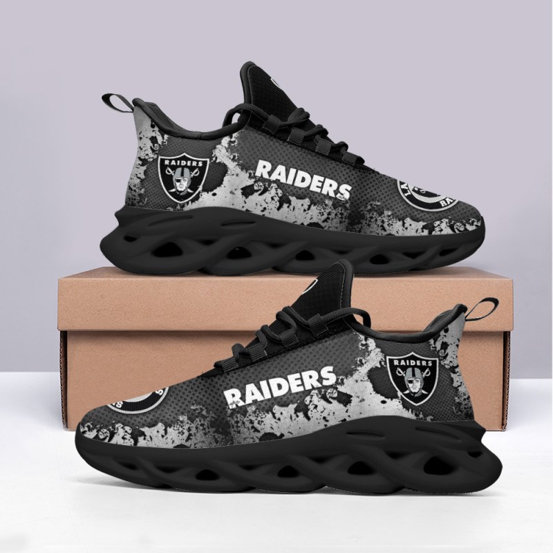 Las Vegas Raiders Yezy Running Sneakers Side View