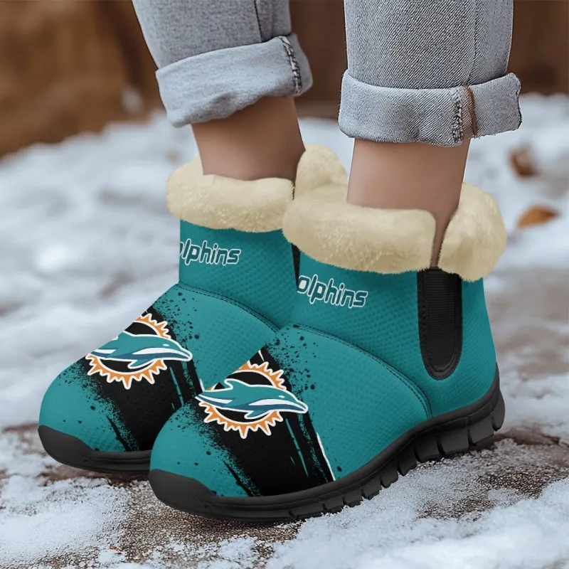 Miami Dolphins Comfy Winter Snow Boots 3