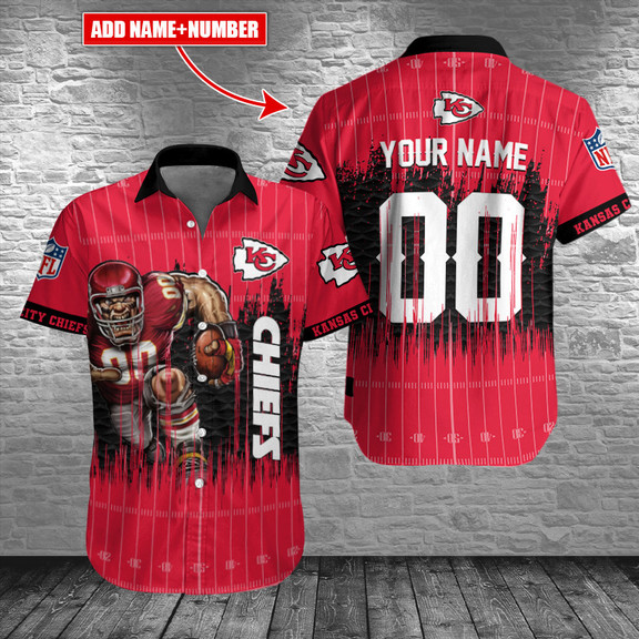 Kansas City Chiefs Personalized Button Shirt