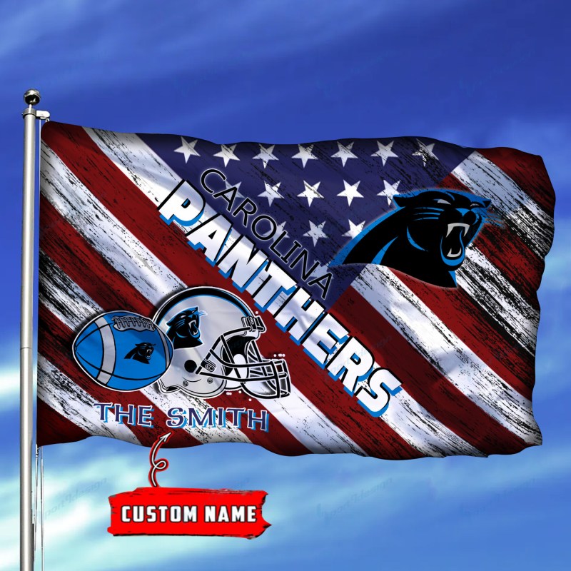 Carolina Panthers Personalized Flag