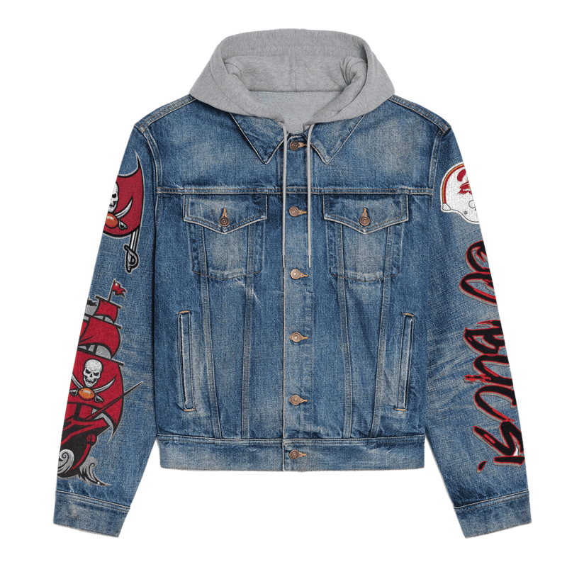 Tampa Bay Buccaneers Hooded Denim Jacket Image 4