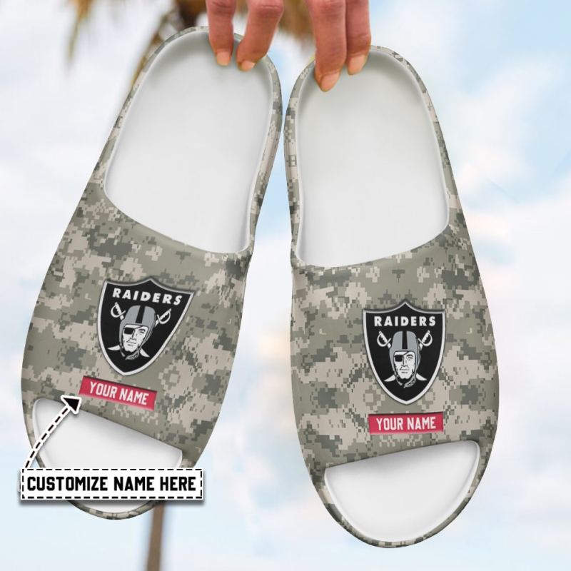 Las Vegas Raiders Yeezy Slippers Image 2