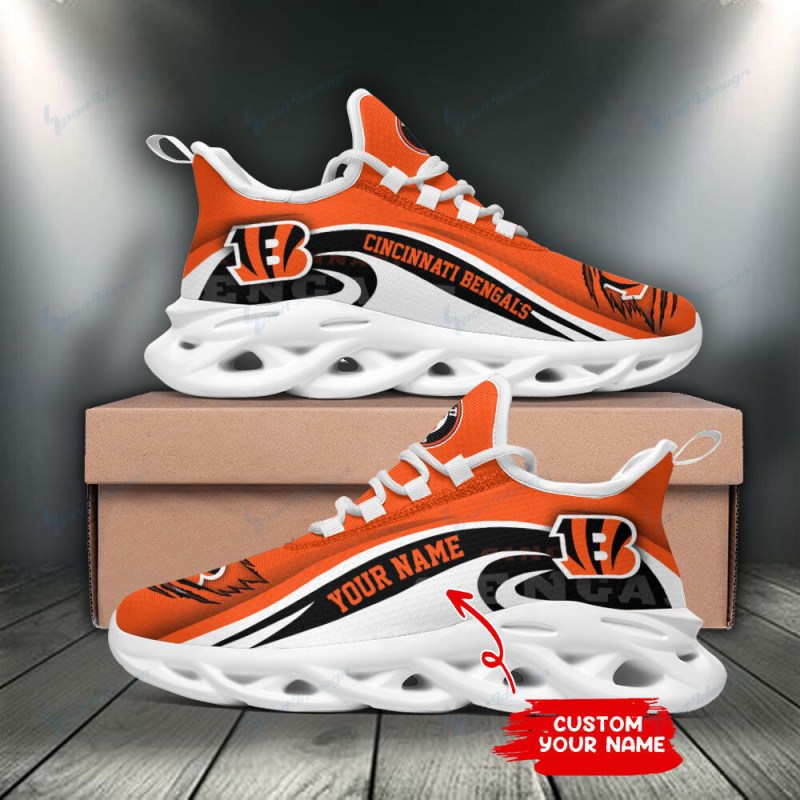 Cincinnati Bengals Personalized Yezy Running Sneakers