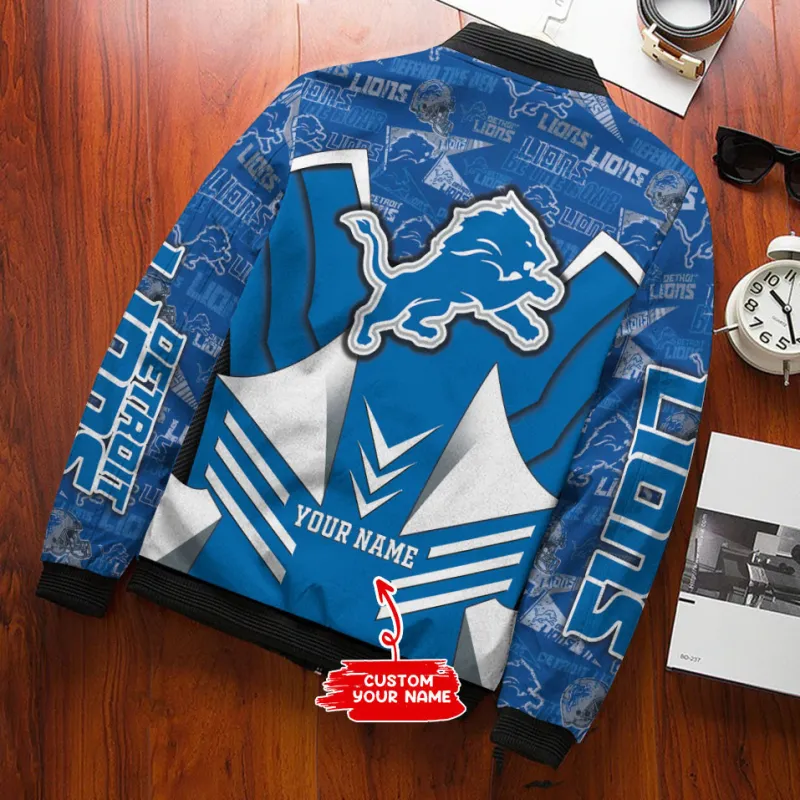 Detroit Lions Personalized Bomber Jacket Lifestyle