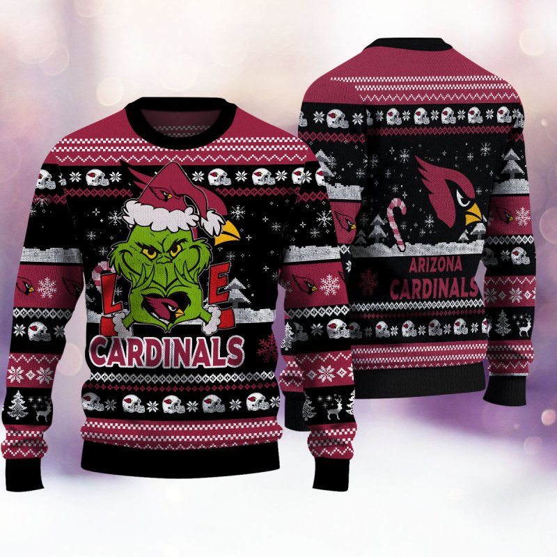 Arizona Cardinals Ugly Christmas Sweater Back