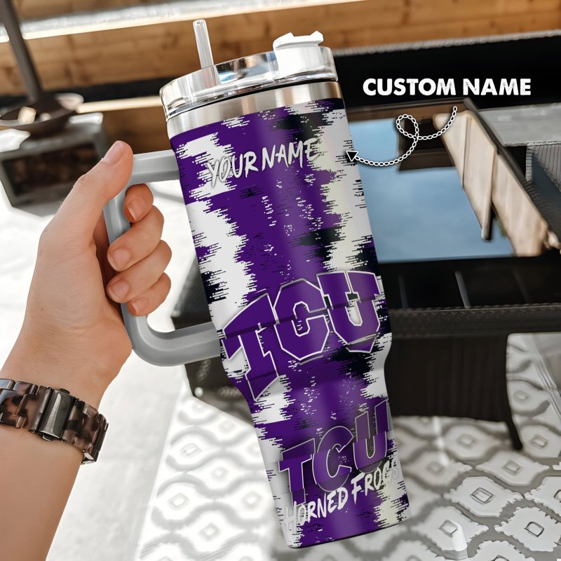 TCU Horned Frogs Personalized Tumbler