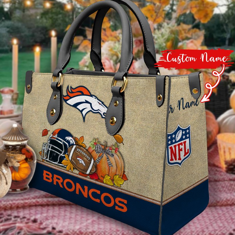 Denver Broncos Leather Hand Bag
