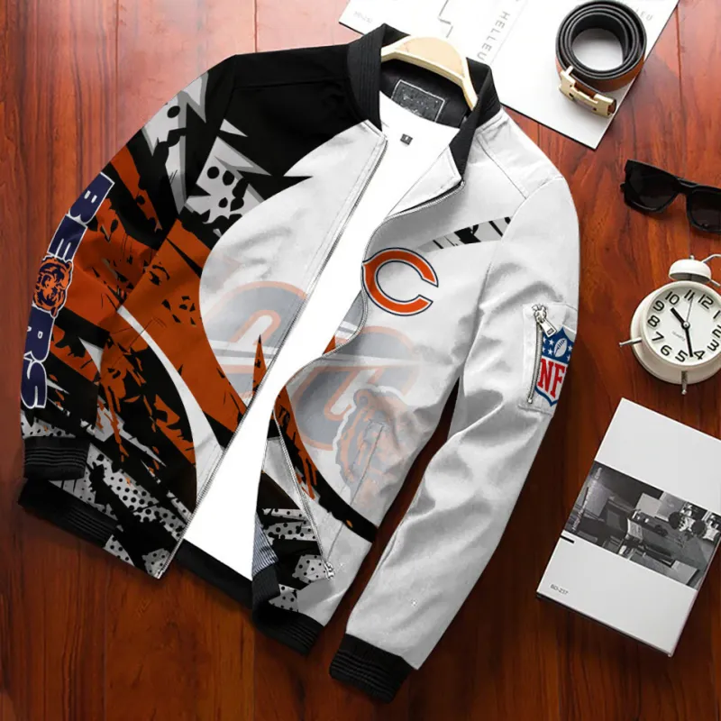 Chicago Bears Bomber Jacket Back