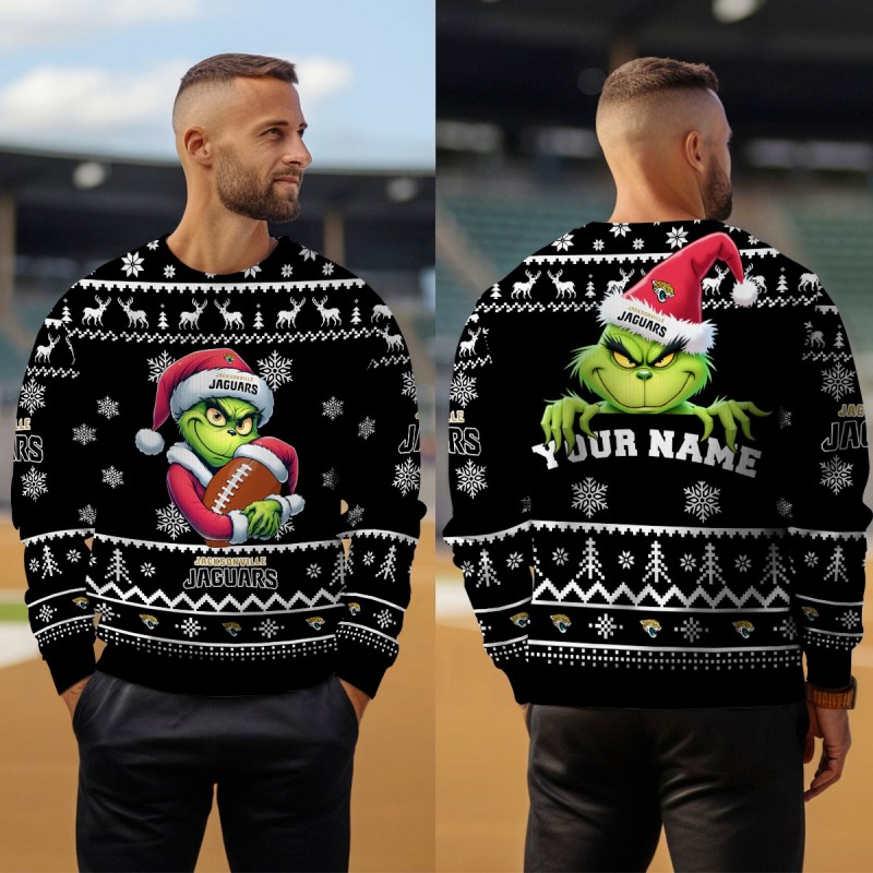Jacksonville Jaguars Ugly Christmas Sweater Outdoor 4