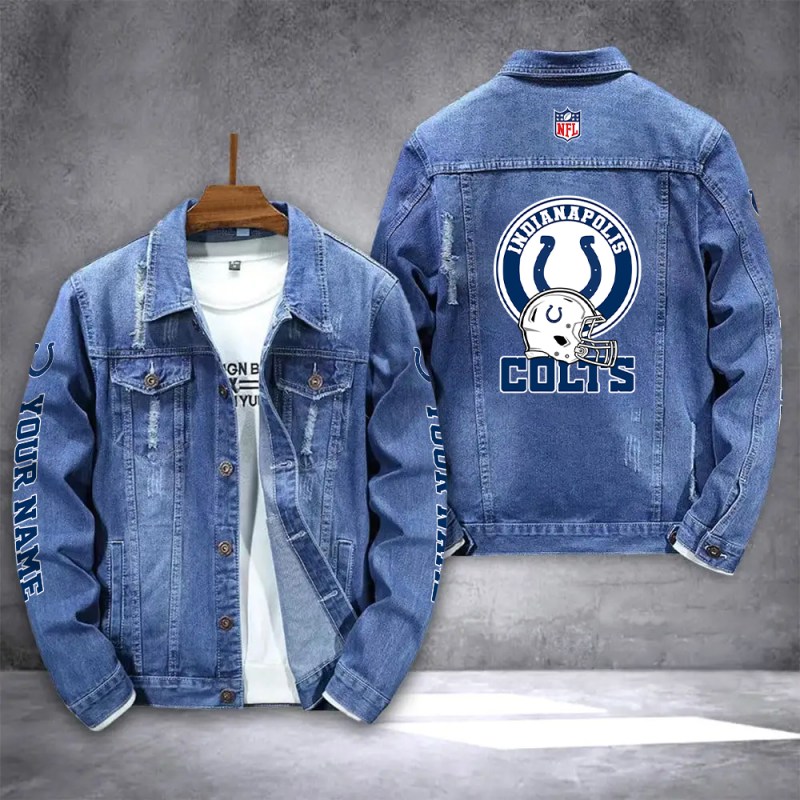 Indianapolis Colts Denim Jacket Front View