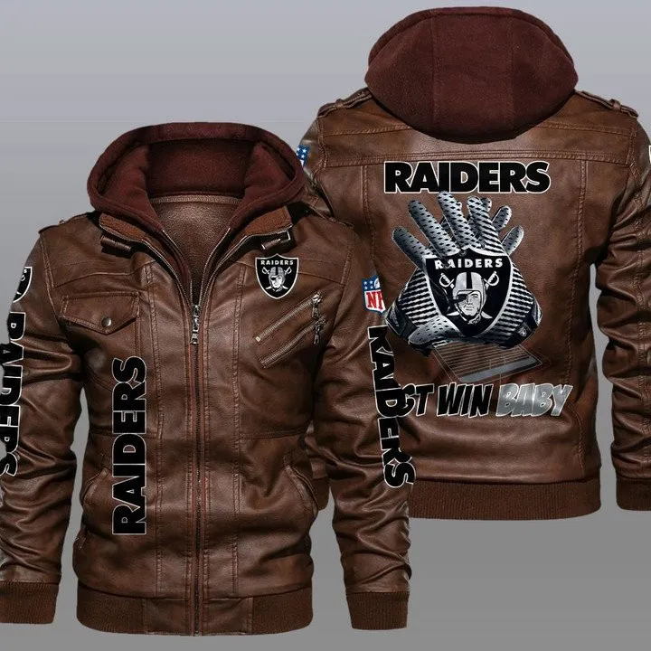 Las Vegas Raiders Leather Jacket 17