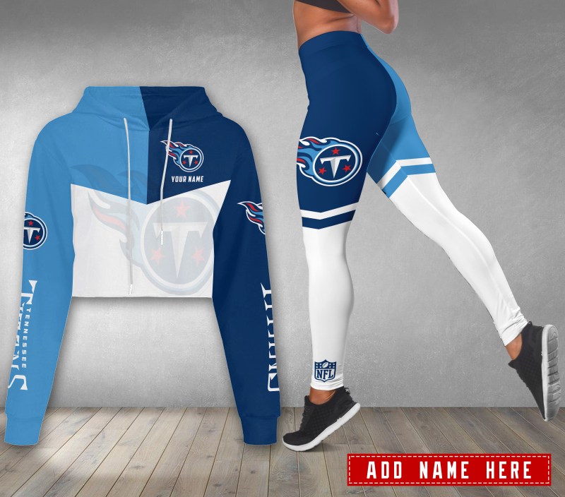 Tennessee Titans Combo Croptop Hoodie and Leggings