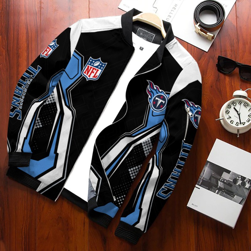 Tennessee Titans Personalized Bomber Jacket - Side View