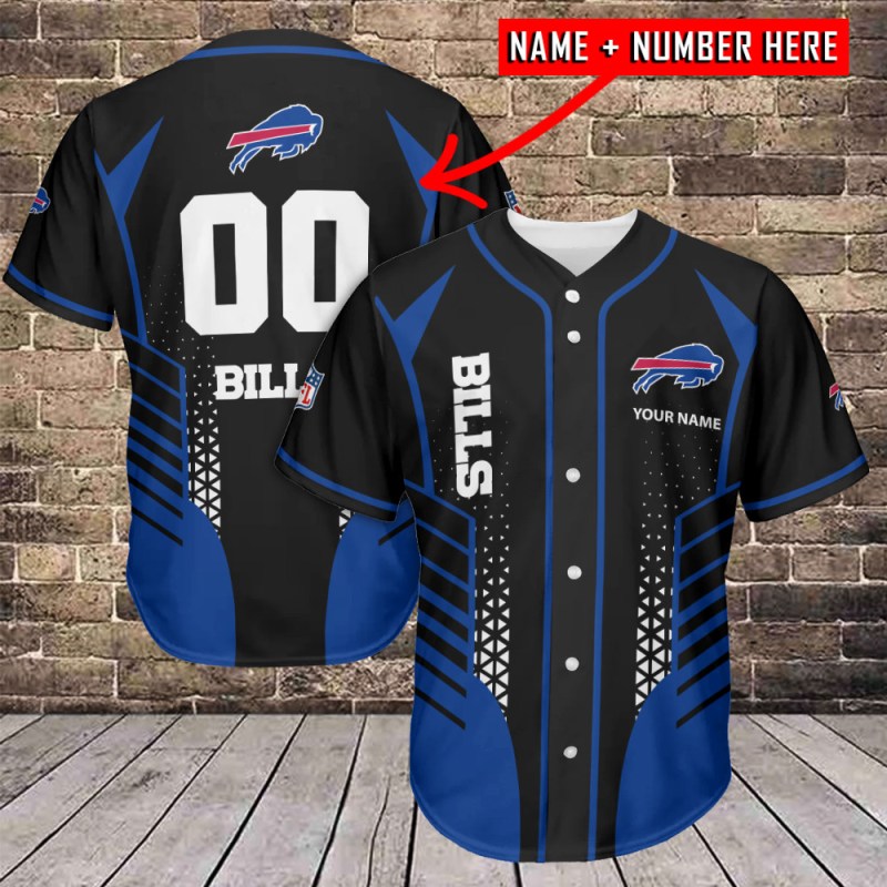 Buffalo Bills Personalized Baseball Jersey
