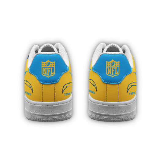 Los Angeles Chargers AF1 Shoes Back View