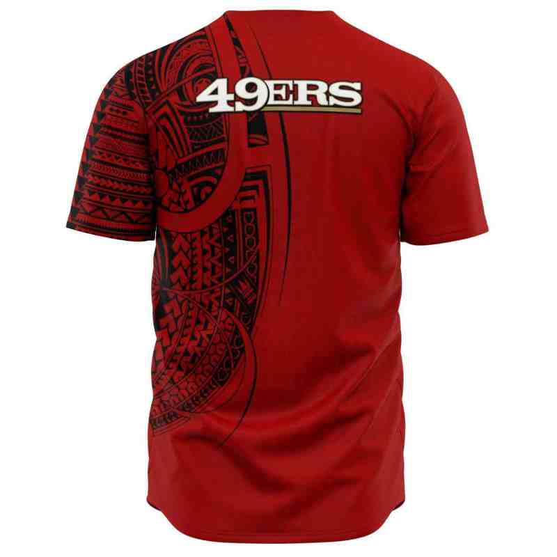 San Francisco 49ers Baseball Jersey - Back View