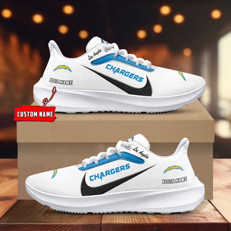 Los Angeles Chargers Lightweight Patch Decor Running Shoes AZBTRS000018