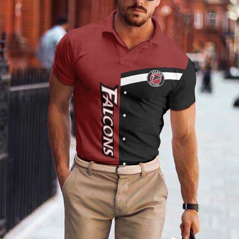 Atlanta Falcons Polo T-shirt Side View