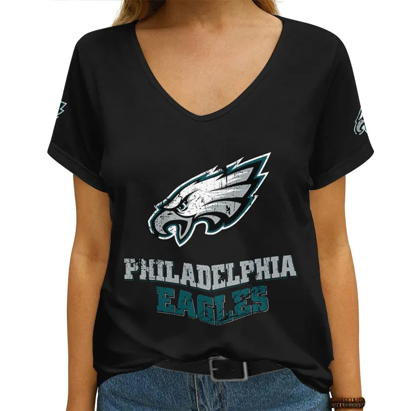Philadelphia Eagles Customized V-neck T-shirt 2