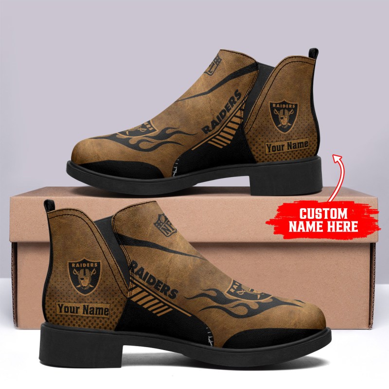 Las Vegas Raiders Personalized Comfort & Fashion Short Boots