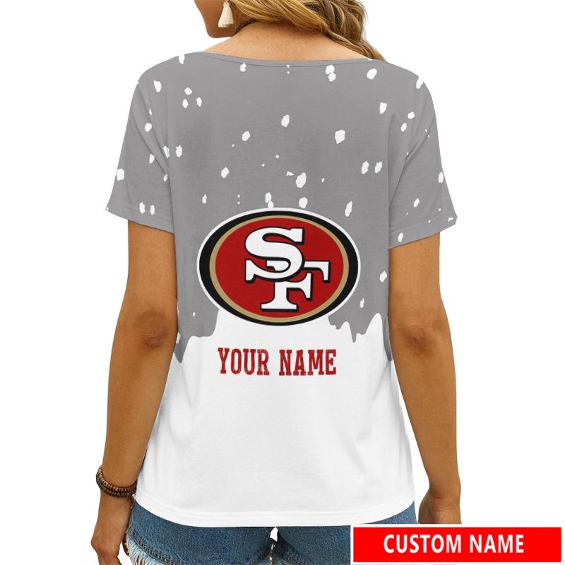 San Francisco 49ers Women’s V-neck T-Shirt - Fan Gear