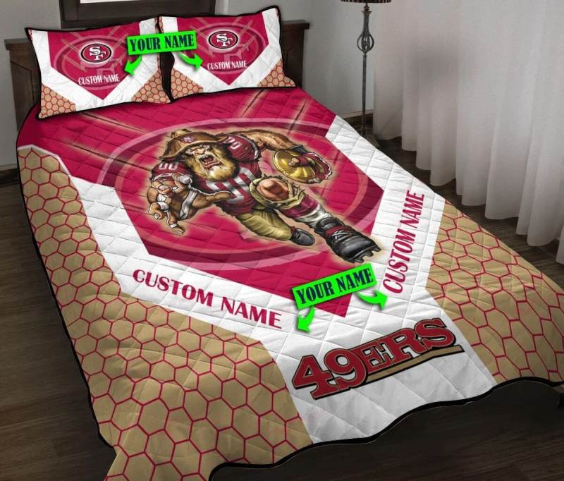 San Francisco 49ers Personalized Quilt Set
