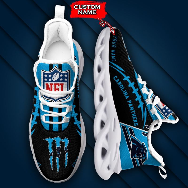 Custom Carolina Panthers Yezy Sneakers