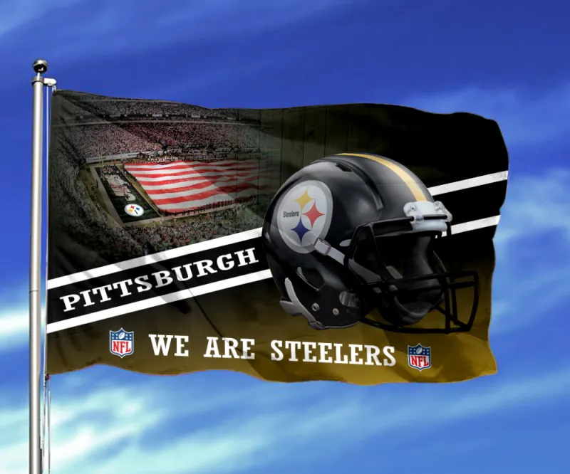 Pittsburgh Steelers Personalized Flag Front