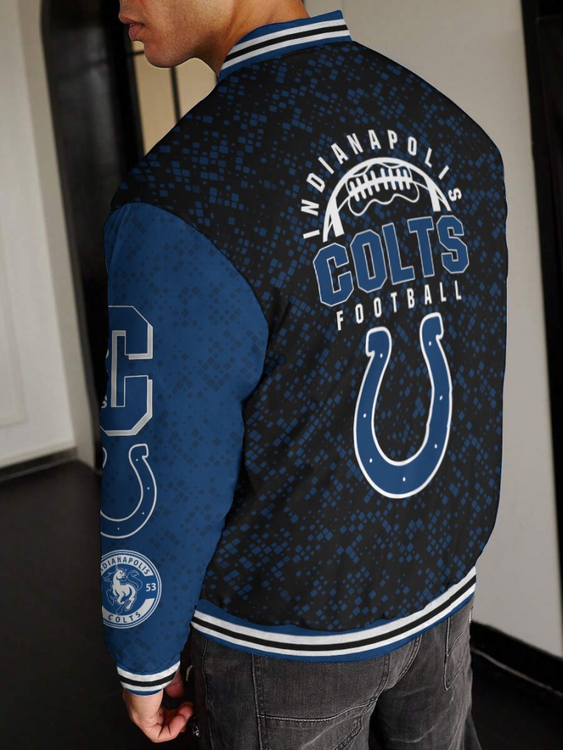 Indianapolis Colts Varsity Jacket Back View
