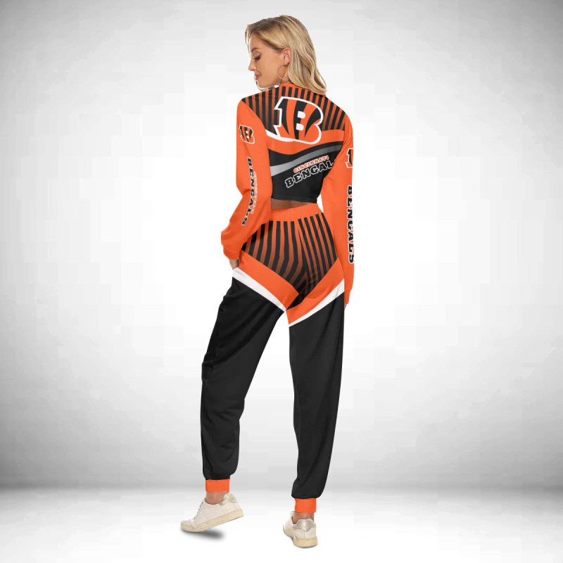 Crop Sweatshirt Suit for Football Fans