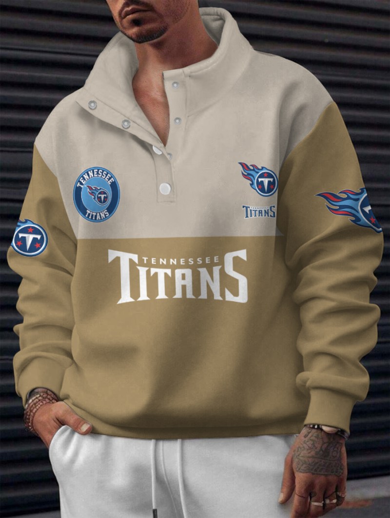 Tennessee Titans Casual Colorful Stand Collar Sweatshirt