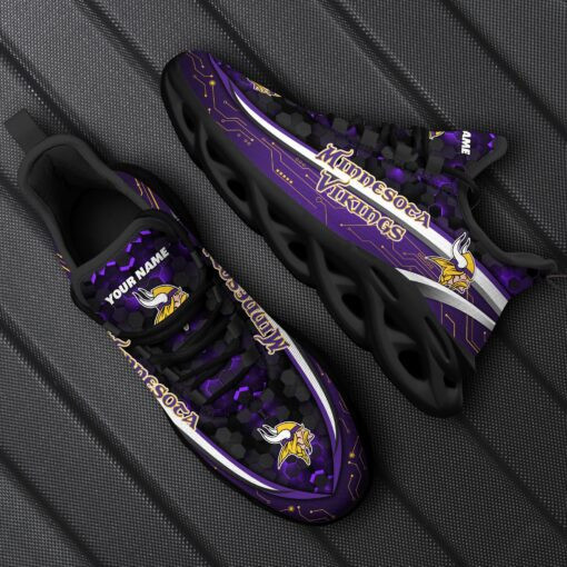 Minnesota Vikings Personalized Yezy Running Sneakers Image 2