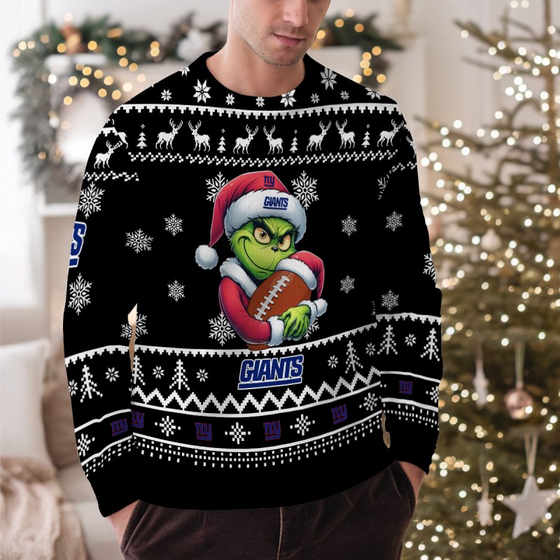 New York Giants Premium Ugly Christmas Sweater - Outdoor 1
