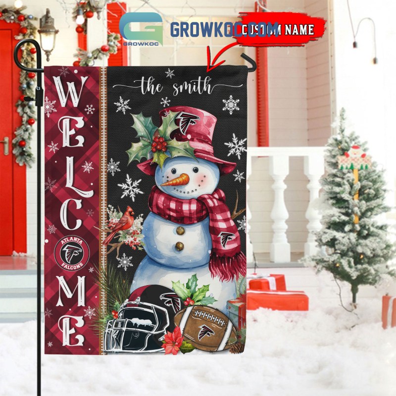 Atlanta Falcons Christmas Personalized Flag
