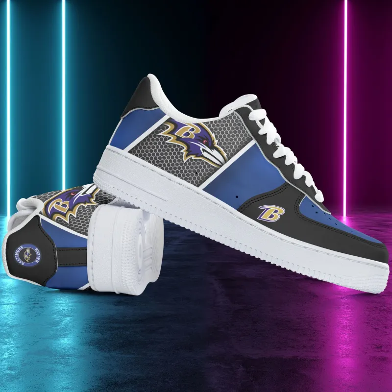 Baltimore Ravens AF1 Shoes Top View
