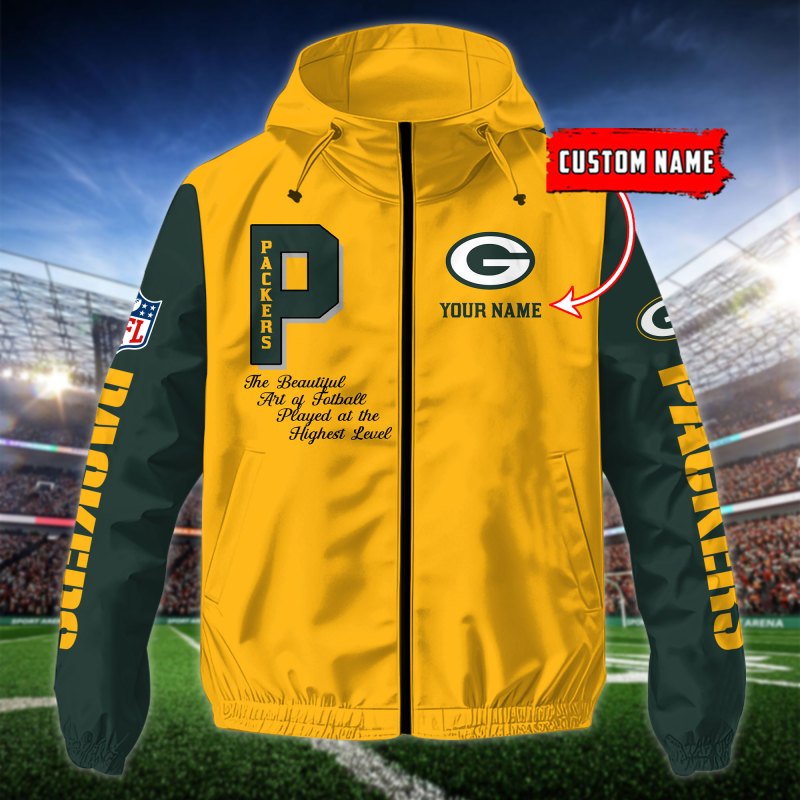 Green Bay Packers Outdoor Jacket Side View