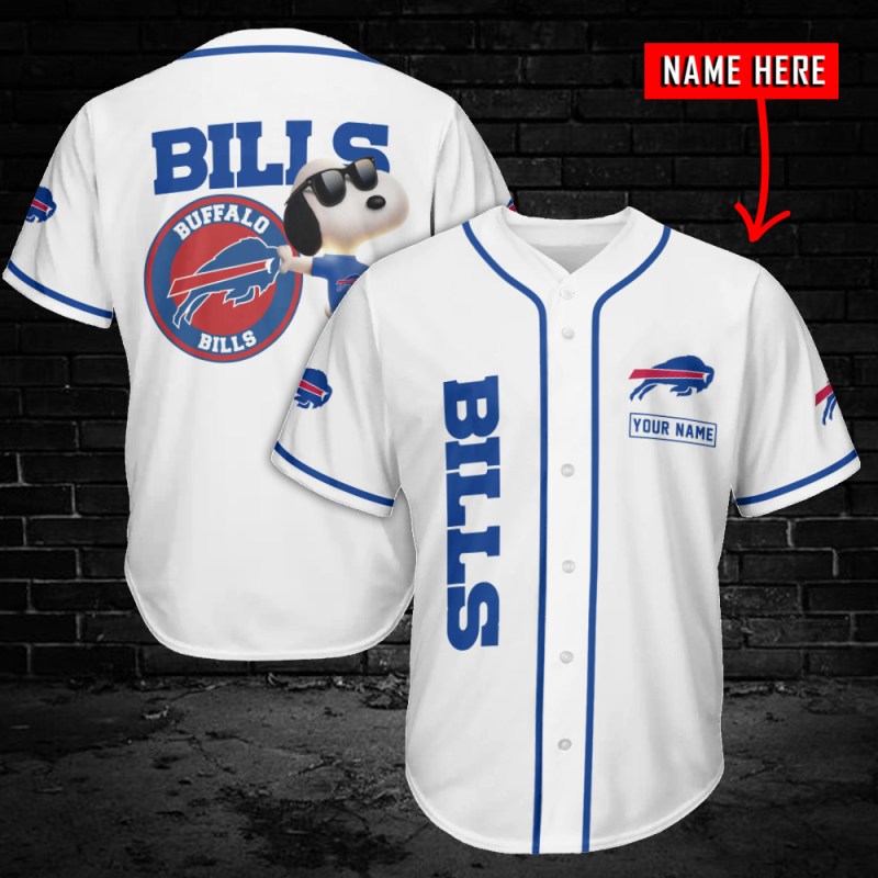 Buffalo Bills Personalized Baseball Jersey