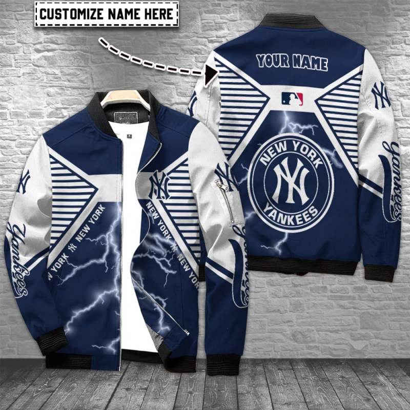 New York Yankees Personalized Bomber Jacket Front