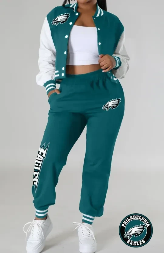 Philadelphia Eagles Women's Varsity Jacket Tracksuit