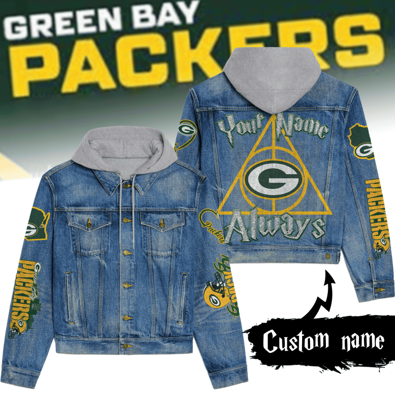 Green Bay Packers Hooded Denim Jacket