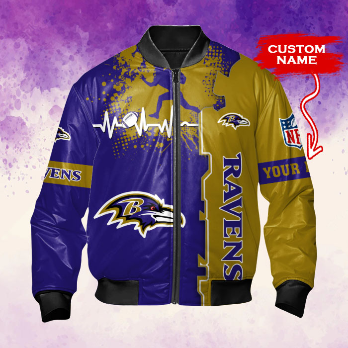 Baltimore Ravens Bomber Jacket - Side View