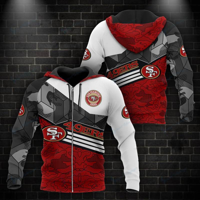 San Francisco 49ers Ugly Christmas Hoodie - Back View
