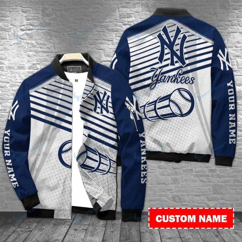 New York Yankees Personalized Bomber Jacket Front