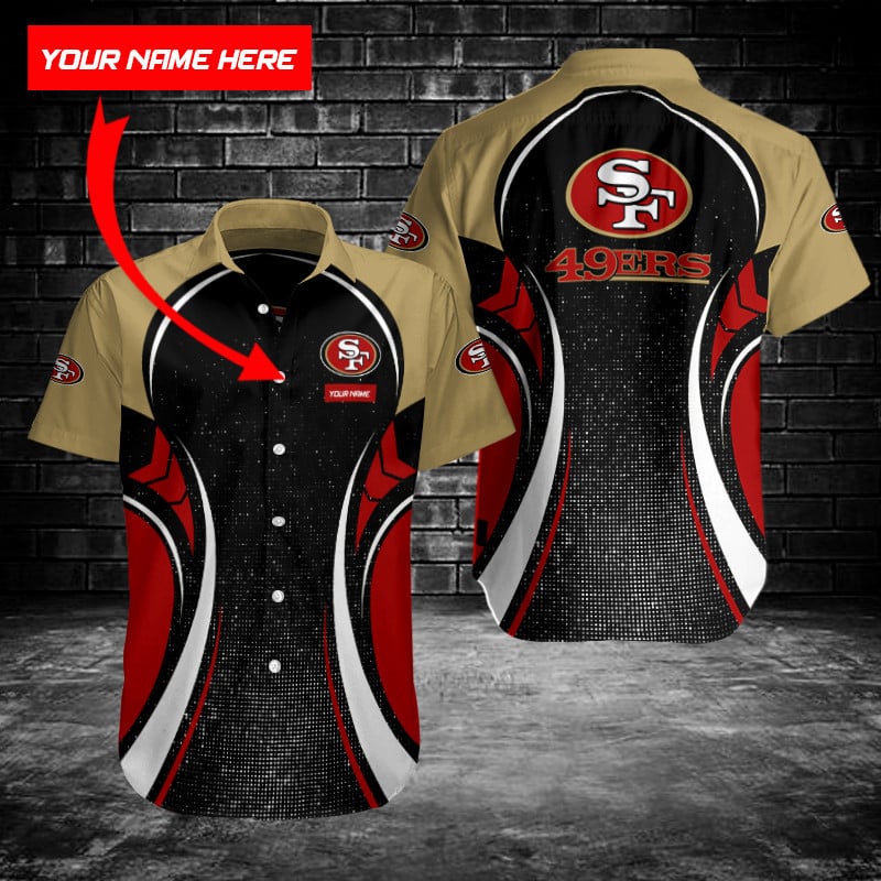 San Francisco 49ers Personalized Button Shirt Sizing Chart
